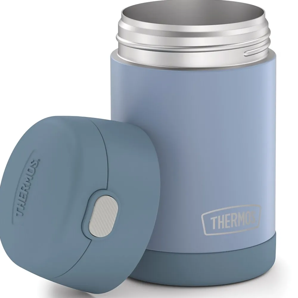 Lunch Totes & Water Bottles|Thermos 16-Ounce FUNtainer Vacuum-Insulated Stainless Steel Food Jar with Folding Spoon, Denim Blue (F31101DB6)