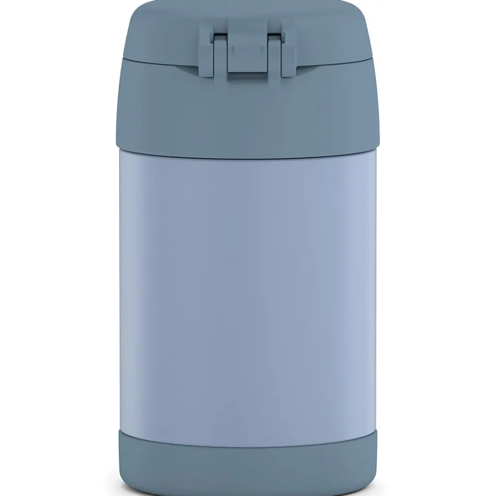 Lunch Totes & Water Bottles|Thermos 16-Ounce FUNtainer Vacuum-Insulated Stainless Steel Food Jar with Folding Spoon, Denim Blue (F31101DB6)