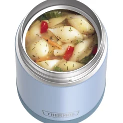 Lunch Totes & Water Bottles|Thermos 16-Ounce FUNtainer Vacuum-Insulated Stainless Steel Food Jar with Folding Spoon, Denim Blue (F31101DB6)