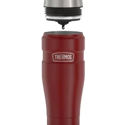 16-Ounce Stainless King Vacuum-Insulated Stainless Steel Travel Tumbler, Rustic Red (SK1005MR4)<Thermos