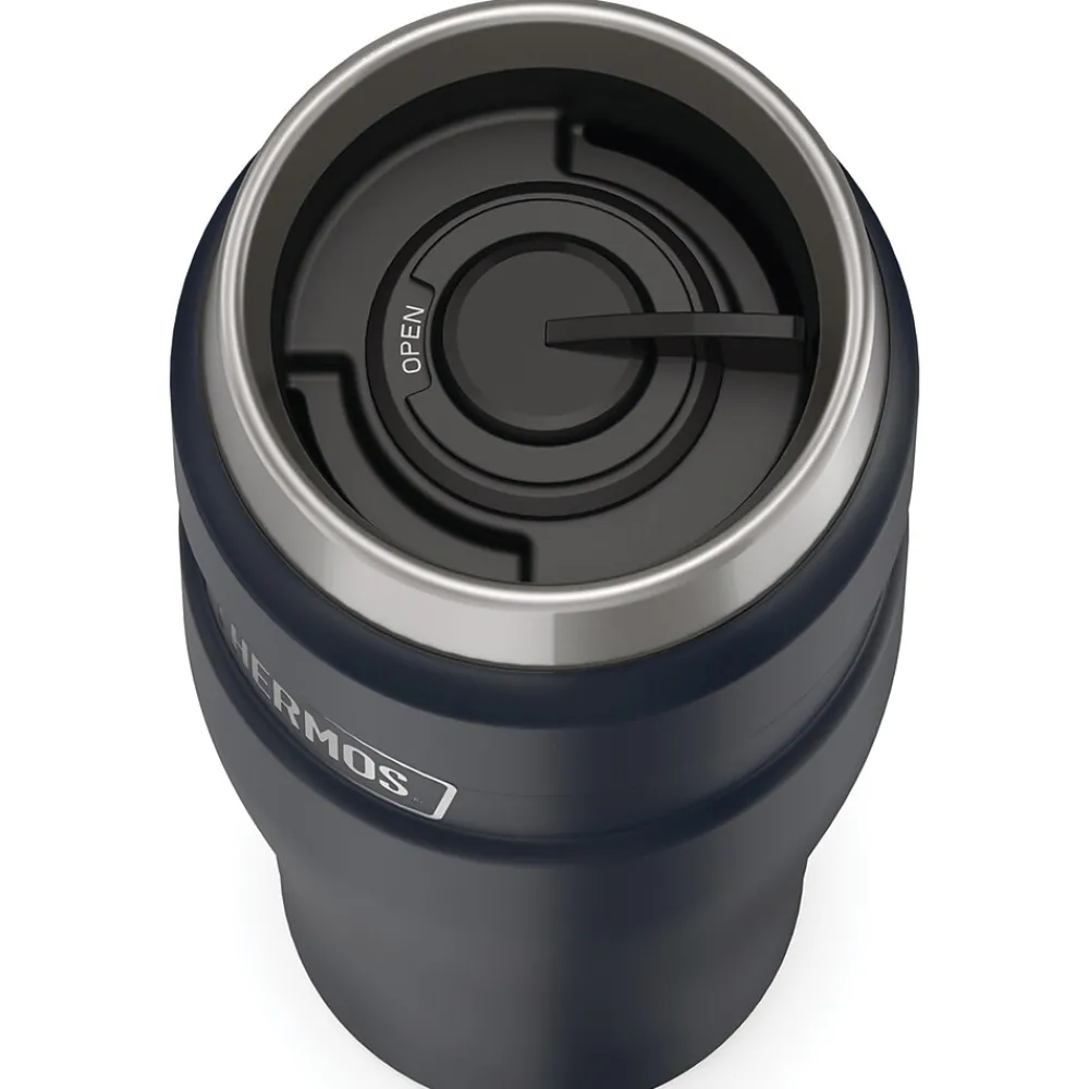 16-Ounce Stainless King Vacuum-Insulated Stainless Steel Travel Tumbler, Midnight Blue (SK1005MDB4)<Thermos Outlet