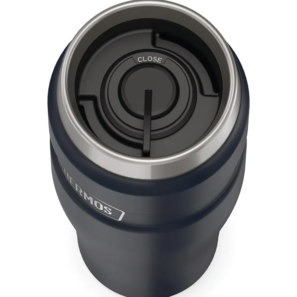 16-Ounce Stainless King Vacuum-Insulated Stainless Steel Travel Tumbler, Midnight Blue (SK1005MDB4)<Thermos Outlet