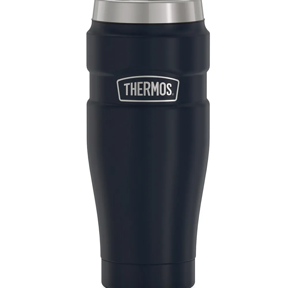 16-Ounce Stainless King Vacuum-Insulated Stainless Steel Travel Tumbler, Midnight Blue (SK1005MDB4)<Thermos Outlet