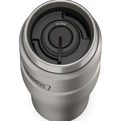 16-Ounce Stainless King Vacuum-Insulated Stainless Steel Travel Tumbler, Matte Steel (SK1005MSTRI4)<Thermos Hot