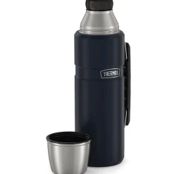 40-Ounce Stainless King Vacuum-Insulated Stainless Steel Beverage Bottle, Midnight Blue (SK2010MDB4)<Thermos Outlet