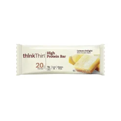 thinkThin Gluten Free Lemon Delight White Chocolate Protein Bar, 10 Bars/Box (209-02479)