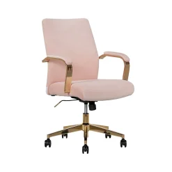 Ergonomic Chairs*Thomasville Furniture Jolie Ergonomic Fabric Swivel Desk Chair, (60068-BLSH) Blush