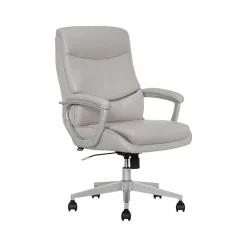 Ergonomic Chairs*Thomasville Furniture Josephine Ergonomic Bonded Leather Swivel Manager Chair, Gray (60071-LGRY) Light Gray