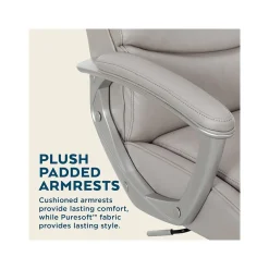 Ergonomic Chairs*Thomasville Furniture Josephine Ergonomic Bonded Leather Swivel Manager Chair, Gray (60071-LGRY) Light Gray