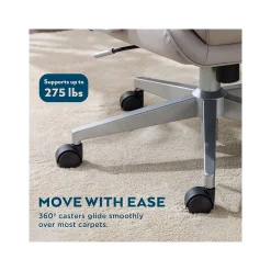 Ergonomic Chairs*Thomasville Furniture Josephine Ergonomic Bonded Leather Swivel Manager Chair, Gray (60071-LGRY) Light Gray