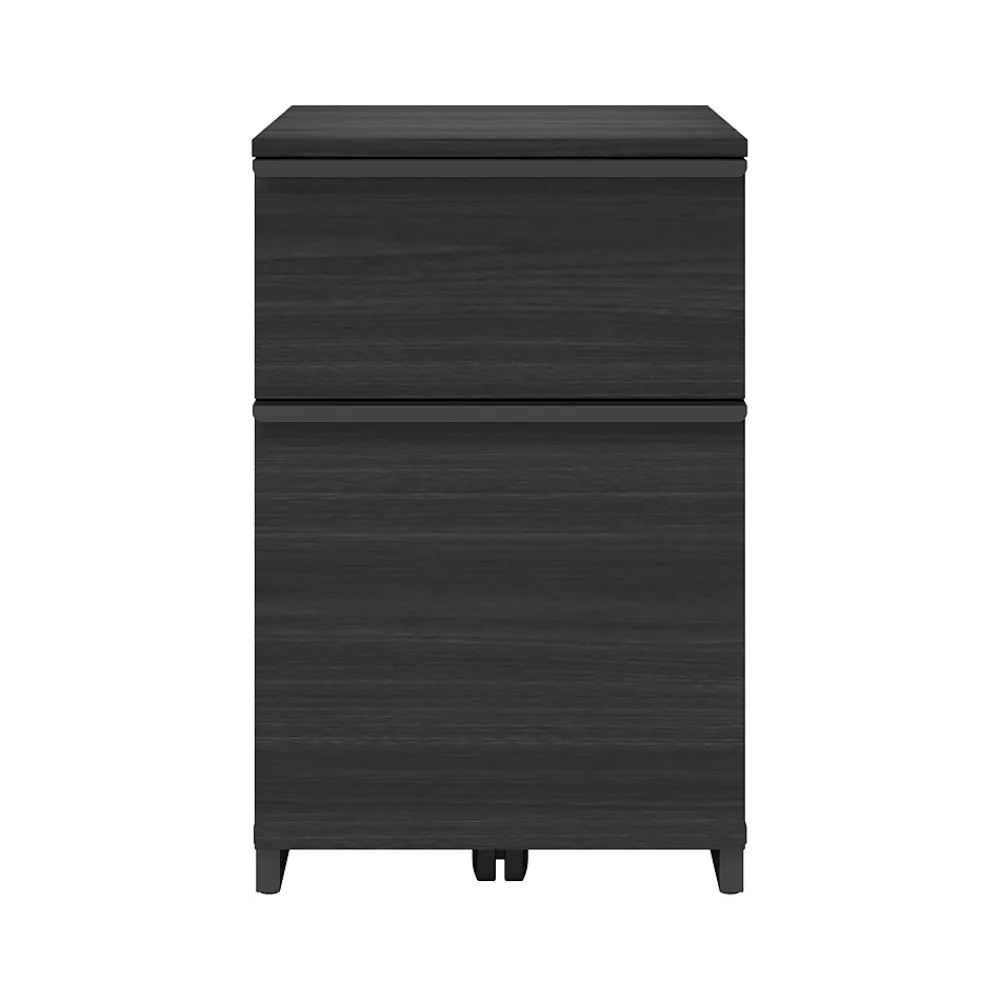 File Cabinets*Thomasville Furniture Latimer 2-Drawer Vertical File Cabinet, Pedestal, Burnt Ash, 20.8"D (SPLS-LADF-TV)