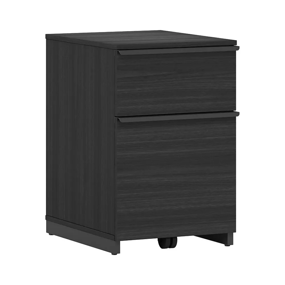 File Cabinets*Thomasville Furniture Latimer 2-Drawer Vertical File Cabinet, Pedestal, Burnt Ash, 20.8"D (SPLS-LADF-TV)