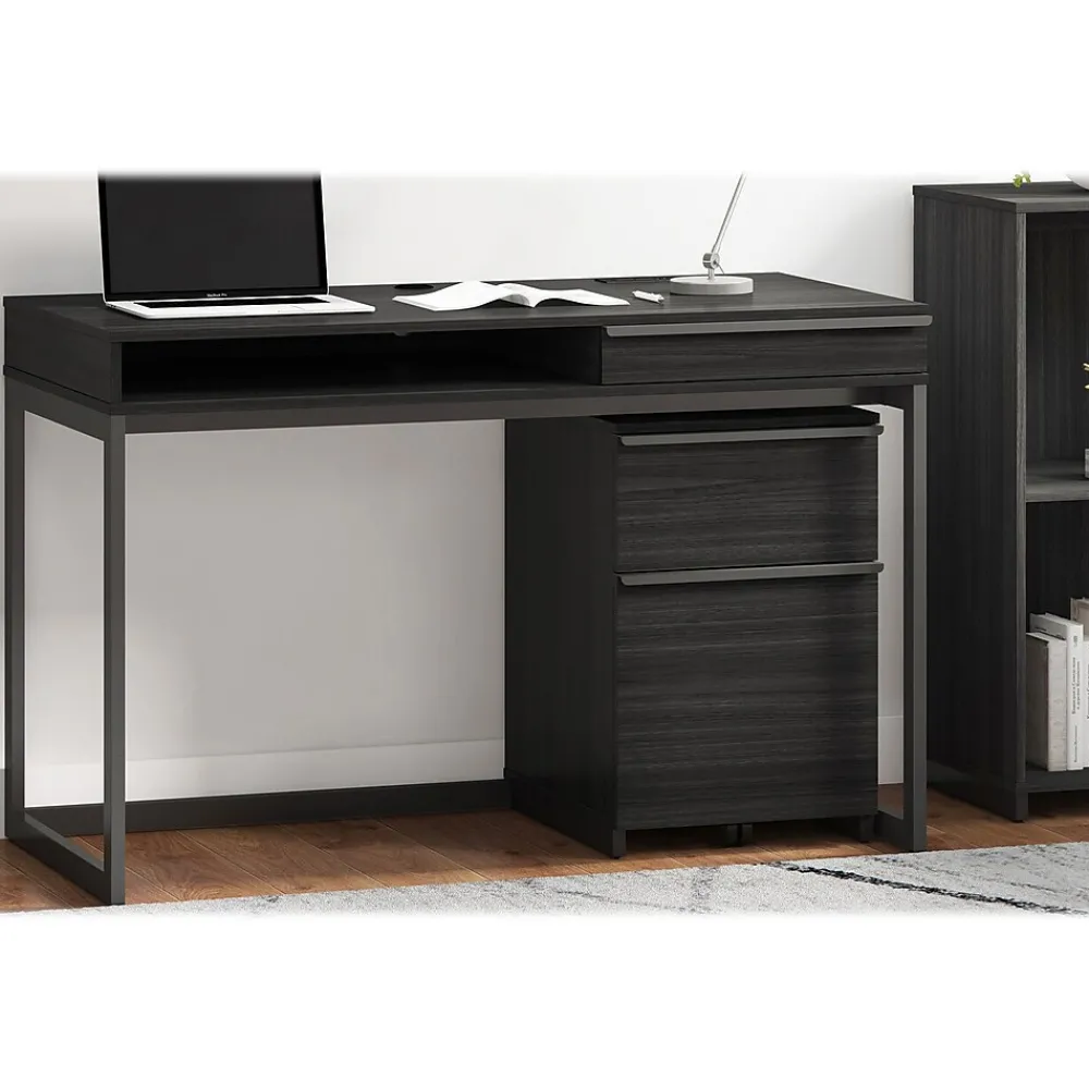 File Cabinets*Thomasville Furniture Latimer 2-Drawer Vertical File Cabinet, Pedestal, Burnt Ash, 20.8"D (SPLS-LADF-TV)