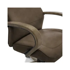 Office Chairs*Thomasville Furniture Lockhart Ergonomic Bonded Leather Swivel Executive Chair, Brown (51494-BRN)