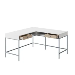 L-Desks*Thomasville Furniture Marana 60" L-Shaped Computer Desk, Arctic White/Desert Ash (SPLS-MA60LD-TV)