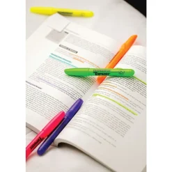 Highlighters|Ticonderoga Emphasis Fluorescent Highlighter, Chisel Tip, Pink (X47066)