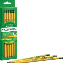 Pencils|Ticonderoga The World's Best Pencil Pre-Sharpened Wooden Pencil, 2.2mm, #2 Soft Lead, 18/Pack (X13818X)