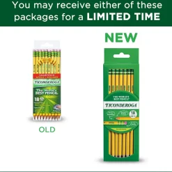 Pencils|Ticonderoga The World's Best Pencil Pre-Sharpened Wooden Pencil, 2.2mm, #2 Soft Lead, 18/Pack (X13818X)