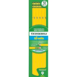 Pencils|Ticonderoga Tri-Write Wooden Pencil, 2.2mm, #2 Soft Lead, Dozen (X13856X)