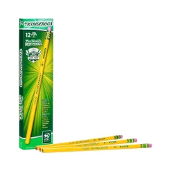 Pencils|Ticonderoga Wooden Pencils, No. 2.5 Medium Lead, Dozen (13885)