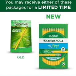 Pencils|Ticonderoga Wooden Pencil, 0.7mm, #2 Medium Lead, 3 Dozen (DIX33336)