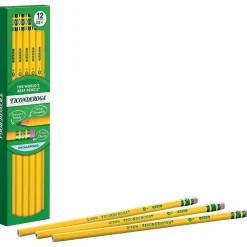 Pencils|Ticonderoga Wooden Pencil, #3 Hard Lead, 6/Pack (13883)
