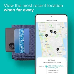 Slim Bluetooth Tracker, Black (RE-41001)<Tile by Life360