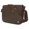 Sheridan Nylon Contemporary Messenger Bag, Dark Brown (TK-4576Z-WN DBR)<Token Clearance