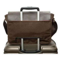 Sheridan Nylon Contemporary Messenger Bag, Dark Brown (TK-4346Z-WN DBR)<Token Outlet