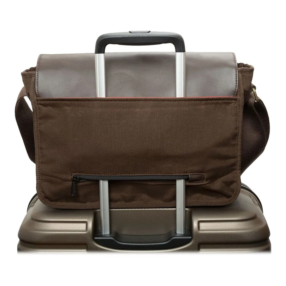 Sheridan Nylon Contemporary Messenger Bag, Dark Brown (TK-4346Z-WN DBR)<Token Outlet