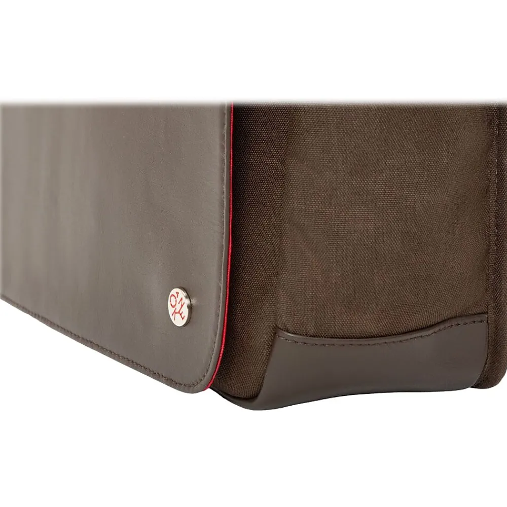 Sheridan Nylon Contemporary Messenger Bag, Dark Brown (TK-4346Z-WN DBR)<Token Outlet