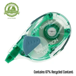 Correction & White-Out|Tombow MONO Correction Tape Refill, White (68666)
