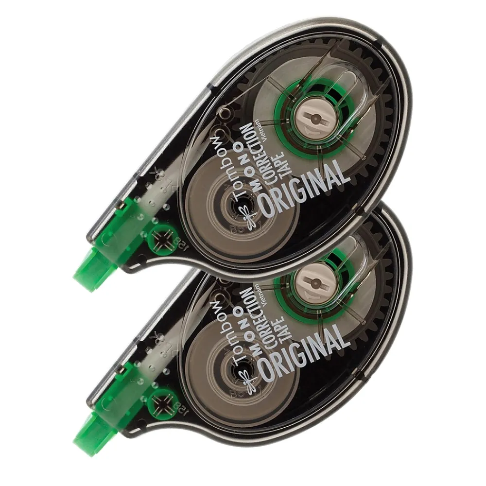 Correction & White-Out|Tombow MONO Original Correction Tape, White, 2/Pack (68627)