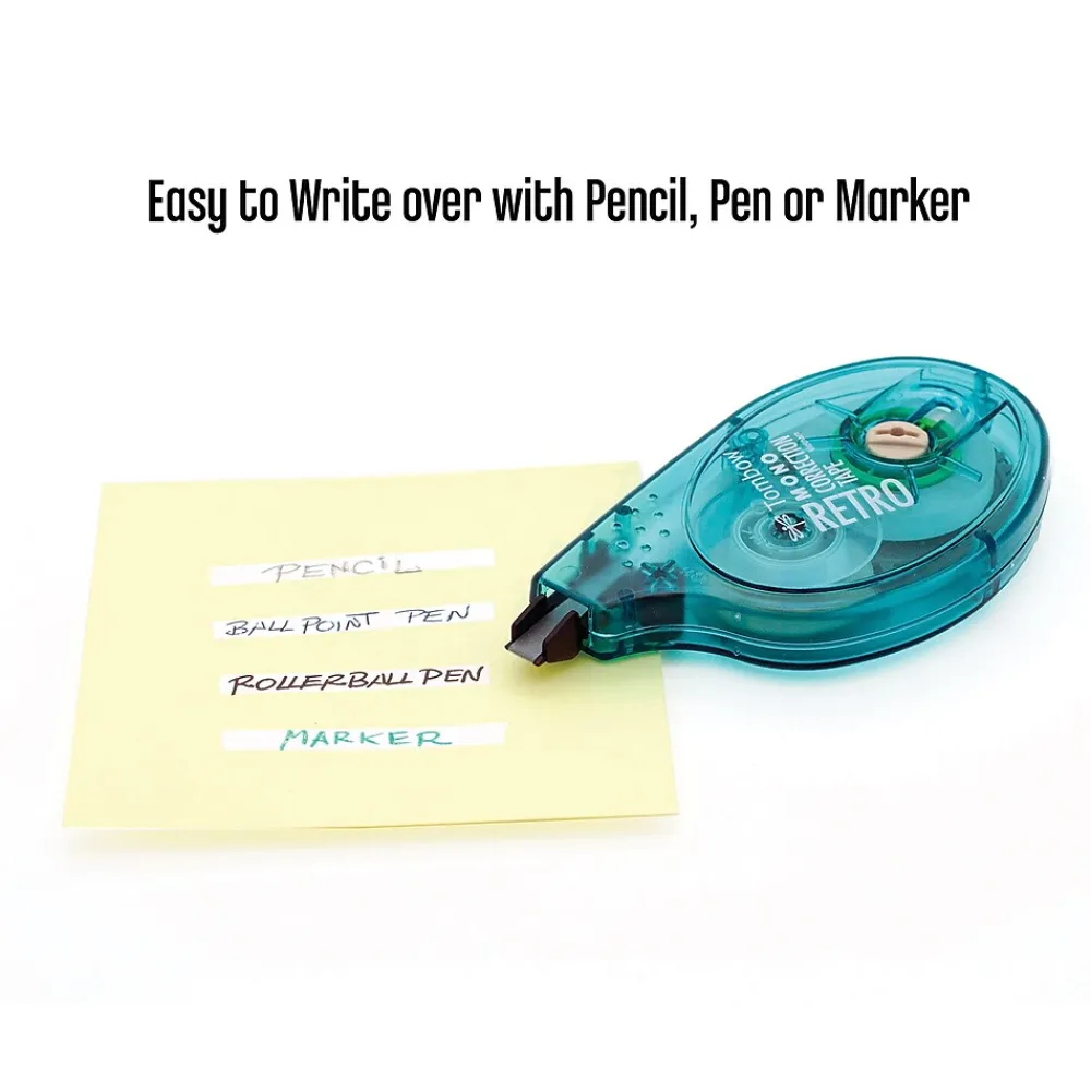 Correction & White-Out|Tombow MONO Retro Correction Tape, White, 6/Pack (68670)