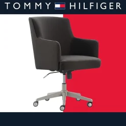 Office Chairs*Tommy Hilfiger Belmont Ergonomic Twill Swivel Executive Chair, Gray (CHR10061B)