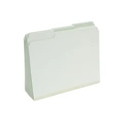 File Folders|Unbranded Top Tab Pressboard File Folders, Letter Size, Light Green
