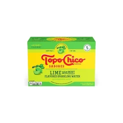 Topo Chico Sabores Lime with Mint Sparkling Water, 12 oz., 8 Cans/Pack, 3 Packs/Carton (412569)
