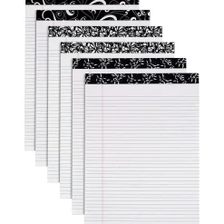 Notepads|Staples TOPS® Designer Narrow Ruled Pads; Black/White