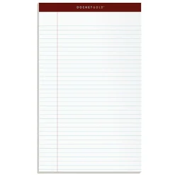 Notepads|TOPS Docket Gold Notepads, 8.5" x 14", White, 50 Sheets/Pad, 12 Pads/Pack (63990)