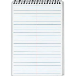 Notepads|TOPS Docket Gold Steno Pad, 6" x 9", Gregg Ruled, White, 100 Sheets/Pad (99708)