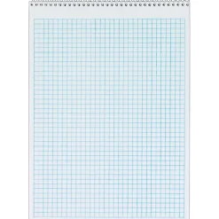 Notepads|TOPS Docket Graph Pad, 8-1/2" x 11-3/4", 4 x 4 Graph Ruled, Blue, 70 Sheets/Pad (63801)