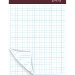 Notepads|TOPS Docket Notepad, 8.5" x 11.75", Graph Ruled, Burgundy (63752)