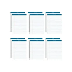 Notepads|TOPS Docket Notepad, 8.5" x 11.75", Legal Ruled, White, 50 Sheets/Pad, 12 Pads/Pack (TOP63410)