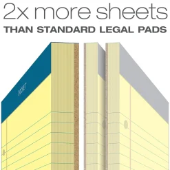 Notepads|TOPS Docket Notepads, 8.5" x 11.75", Wide, Canary, 100 Sheets/Pad, 6 Pads/Pack (TOP 63387)