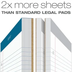 Notepads|TOPS Docket Notepads, 8.25" x 11.75", Wide, White, 100 Sheets/Pad, 6 Pads/Pack (TOP 63437)