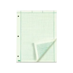Notepads|TOPS Engineering Computation Notepad, 8.5" x 11", Graph Ruled, Green tint, 100 Sheets/Pad (TOP 35500)