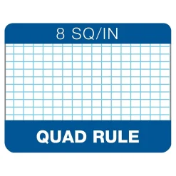 Notepads|TOPS Graph Pad, 8.5" x 11", Graph Ruled, White, 50 Sheets/Pad (33081)