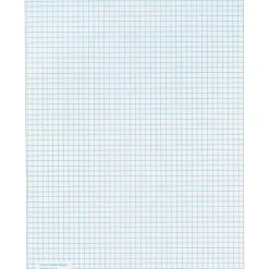 Notepads|TOPS Graph Pad, 8.5" x 11", Quad Ruled, White, 50 Sheets/Pad (33051)