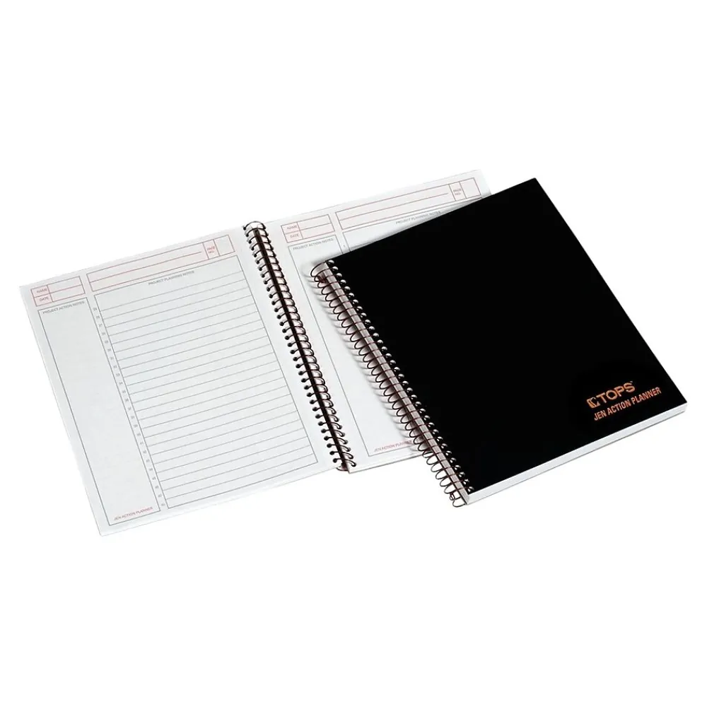 Subject Notebooks|TOPS JEN Subject Notebooks, 6.75" x 8.5", Cornell, 84 Sheets, Black (63827)