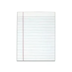 Notepads|TOPS Legal Notepads, 8.5" x 11", Wide, White, 50 Sheets/Pad, 12 Pads/Pack (7523)